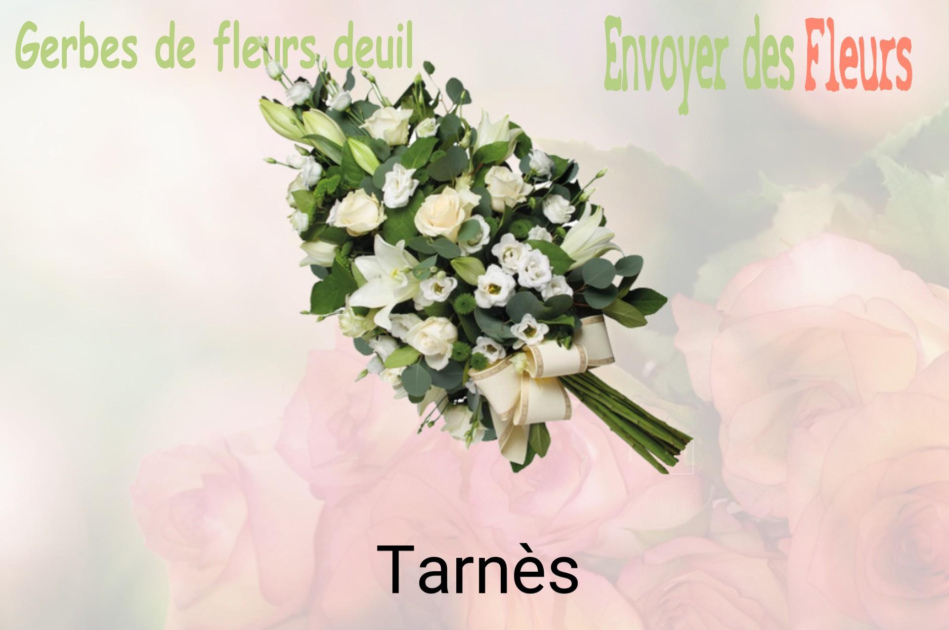Gerbe de fleurs de deuil livrée à Tarnès